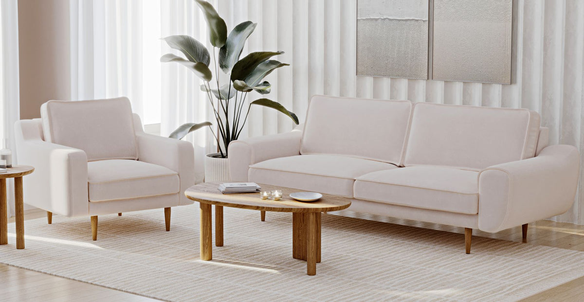 Klem Üçlü ve Klem Slim Tekli Koltuk Takımı - Kadife