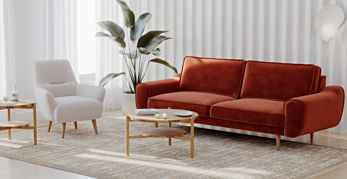 Klem Üçlü ve Modsy Berjer Koltuk Takım - Kadife