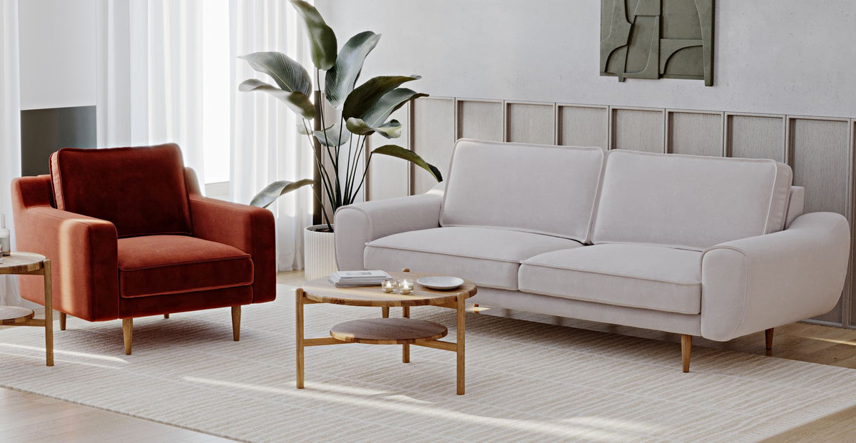 Klem Üçlü ve Klem Slim Tekli Koltuk Takımı - Kadife