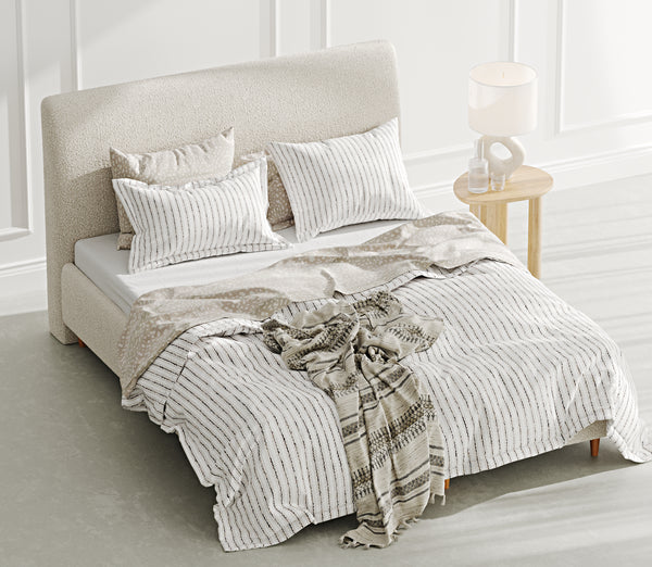 Klem Slim Çift Kişilik Bazalı Karyola 160x200 - Bukle