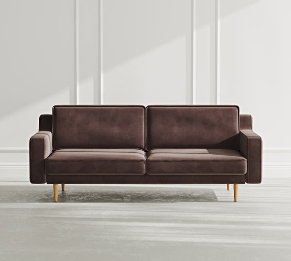 Klem Slim Üçlü Koltuk Ahşap Ayak - Kadife