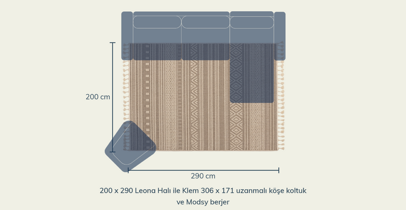 Leona Sık Dokuma Halı - 200 x 290