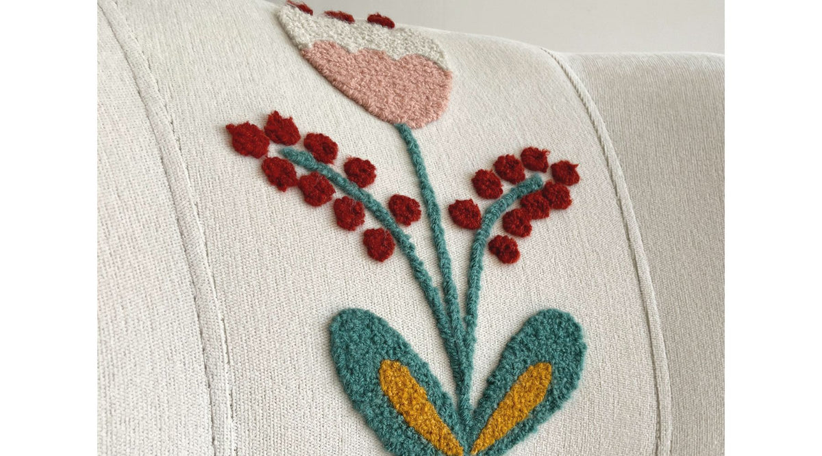 Lilien Garden Punch Berjer & Puf Takımı