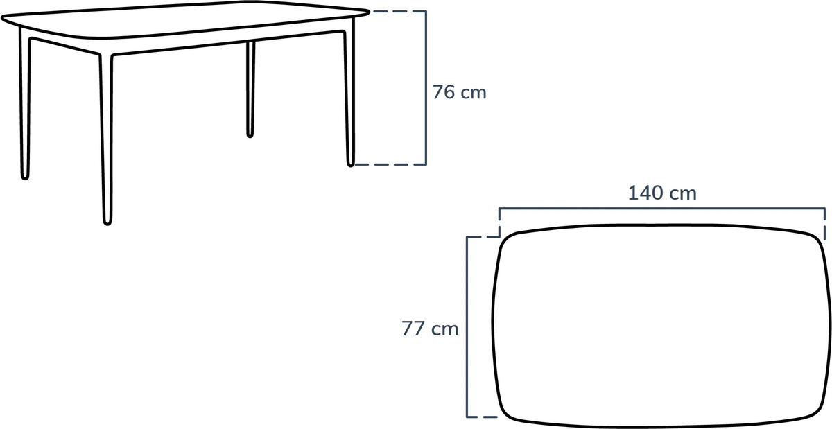Lyno & Roa | 77x140 Sabit Masa ve Konsollu Yemek Odası Takımı – Small (6 Kişilik) - Doğal Doku
