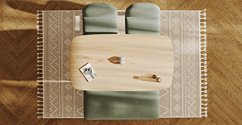 Lyno 77x140 Sabit Yemek Masası Takımı (Roa Bench & 2 Venn Sandalye) - Kadife