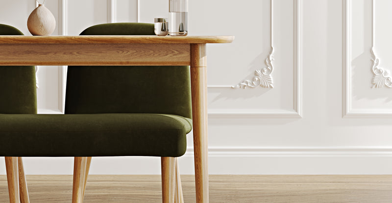 Lyno 77x140 Sabit Yemek Masası Takımı (Roa Bench & 2 Venn Sandalye) - Kadife