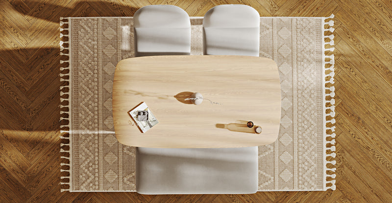 Lyno 77x140 Sabit Yemek Masası Takımı (Roa Bench & 2 Venn Sandalye) - Performans Keten