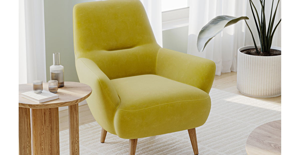 Klem Slim Üçlü ve Modsy Berjer Koltuk Takımı - Kadife