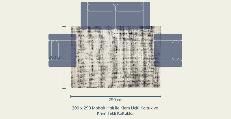 Mohair Yumuşak Halı - 200 x 290