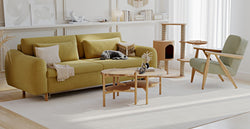 Nyra Yataklı Üçlü Koltuk ve Levy Berjer Bohem Koltuk Takımı - Fitilli Kadife