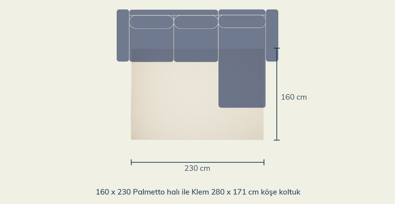 Palmetto Yumuşak Halı - 160 x 230