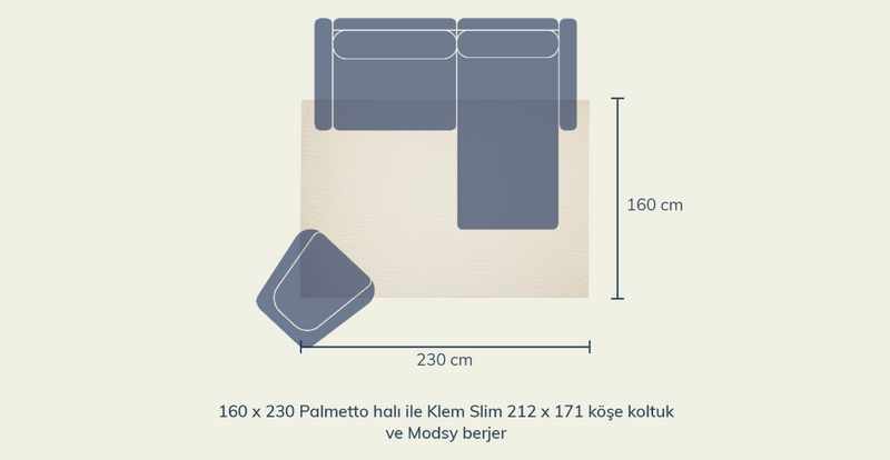 Palmetto Yumuşak Halı - 160 x 230