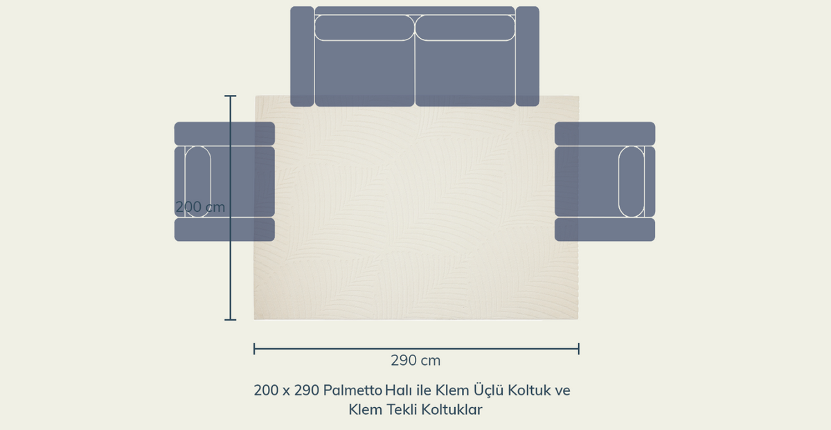 Palmetto Yumuşak Halı - 200 x 290