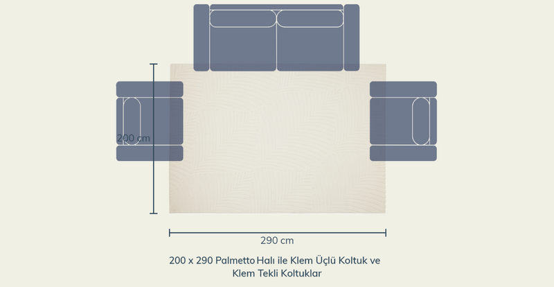 Palmetto Yumuşak Halı - 200 x 290