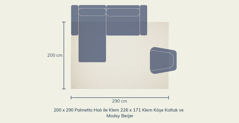 Palmetto Yumuşak Halı - 200 x 290