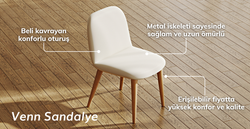 Lyno & Venn | 97x160 Açılır Masa ve Konsollu Yemek Odası Takımı – Midi (6 Kişilik) - Doğal Doku