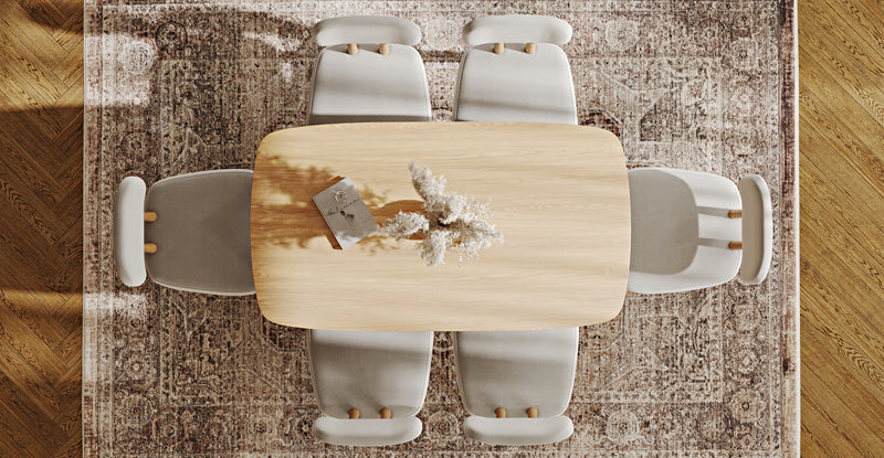 Lyno 77x140 Cm Sabit Yemek Masası Takımı (6 Roa Sandalye) - Performans Keten
