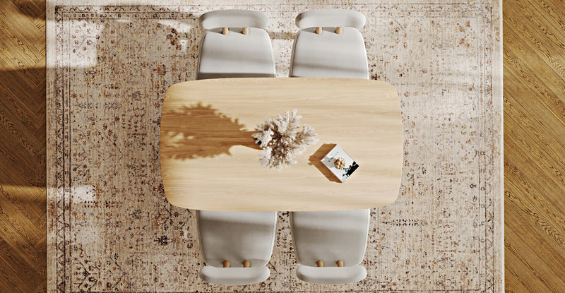Lyno 77x140 Cm Sabit Yemek Masası Takımı (4 Roa Sandalye) - Performans Keten