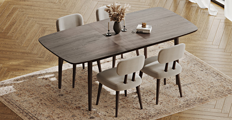 Lyno 97x160 Cm Açılır Yemek Masası Takımı (4 Roa Sandalye) - Performans Keten