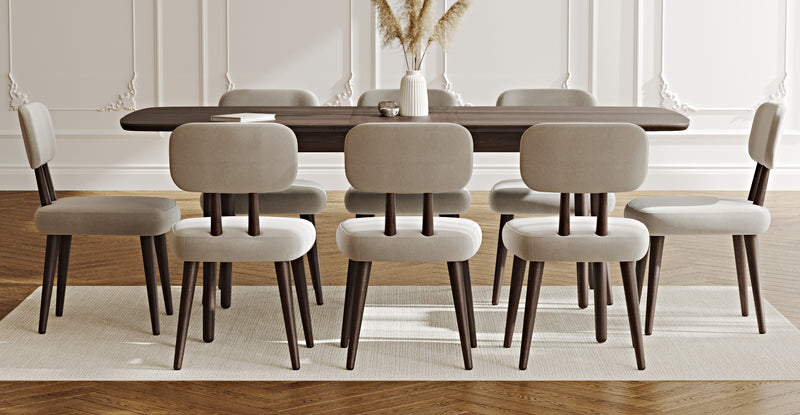 Lyno 97x160 Cm Açılır Yemek Masası Takımı (8Li Roa) - Performans Keten