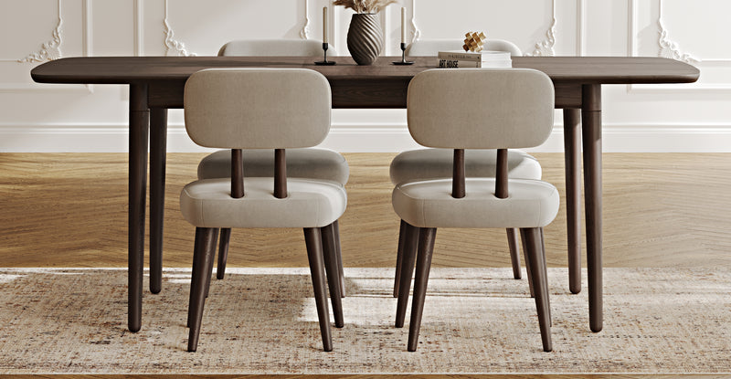 Lyno 97x160 Cm Açılır Yemek Masası Takımı (4 Roa Sandalye) - Performans Keten