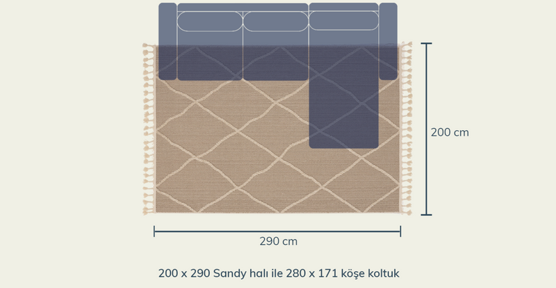 Sandy Sık Dokuma Halı - 200 x 290