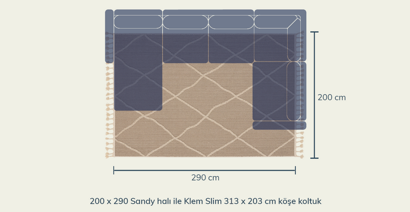 Sandy Sık Dokuma Halı - 200 x 290