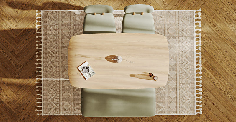 Lyno 77x140 Cm Sabit Yemek Masası Takımı (Roa Bench & 2 Roa Sandalye) - Fitilli Kadife