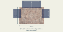 Sofia Vintage Desenli Halı - 200 x 290