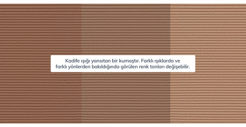 Klem Slim 231 x 231 Köşe Silindir Ahşap Ayak - Fitilli Kadife