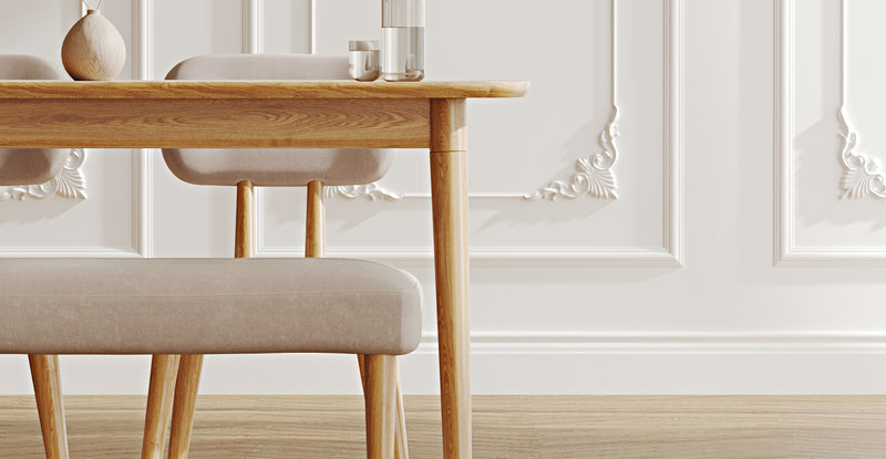 Lyno 77x140 Cm Sabit Yemek Masası Takımı (Roa Bench & 2 Roa Sandalye) - Kadife