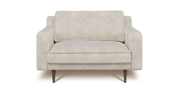 Klem Slim Loveseat Ahşap Ayak - Doğal Doku