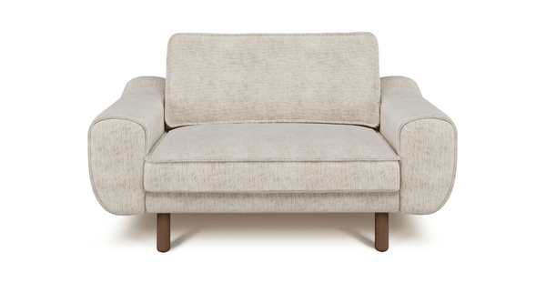 Klem Loveseat Silindir Ahşap Ayak - Doğal Doku