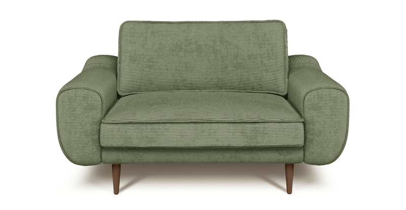 Klem Loveseat Ahşap Ayak - Fitilli Kadife