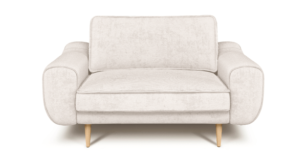 Klem Loveseat Ahşap Ayak - Fitilli Kadife