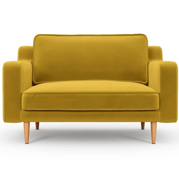 Klem Slim Loveseat Ahşap Ayak - Kadife | Normod