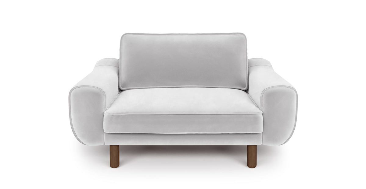 Klem Loveseat Silindir Ahşap Ayak - Kadife