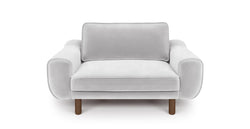 Klem Loveseat Silindir Ahşap Ayak - Kadife