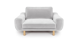 Klem Loveseat Silindir Ahşap Ayak - Kadife