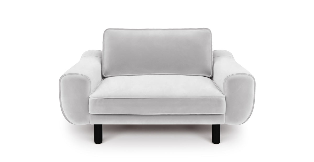 Klem Loveseat Silindir Ahşap Ayak - Kadife