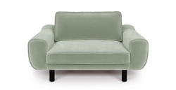 Klem Loveseat Silindir Ahşap Ayak - Kadife