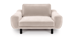 Klem Loveseat Silindir Ahşap Ayak - Kadife