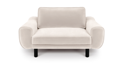Klem Loveseat Silindir Ahşap Ayak - Kadife