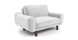 Klem Loveseat Silindir Ahşap Ayak - Kadife