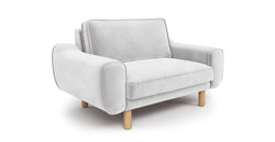 Klem Loveseat Silindir Ahşap Ayak - Kadife