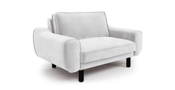 Klem Loveseat Silindir Ahşap Ayak - Kadife