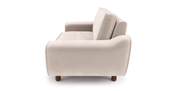 Klem Loveseat Silindir Ahşap Ayak - Kadife