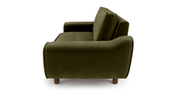 Klem Loveseat Silindir Ahşap Ayak - Kadife