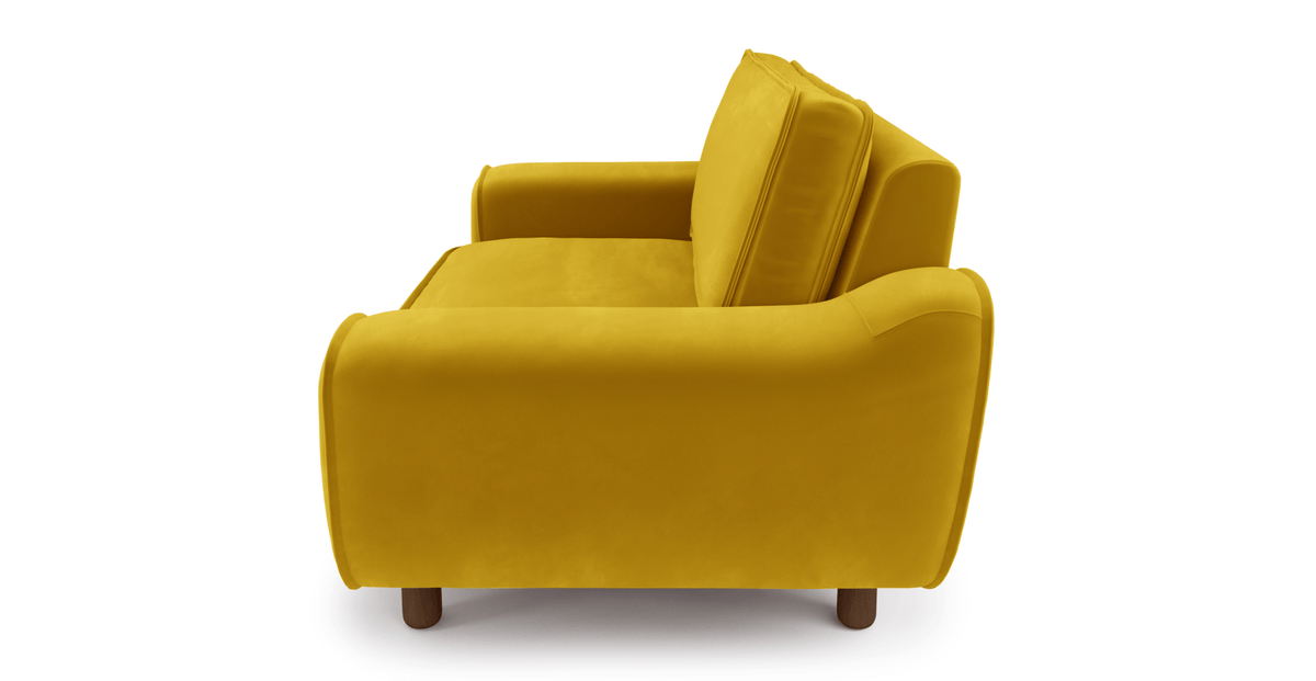 Klem Loveseat Silindir Ahşap Ayak - Kadife