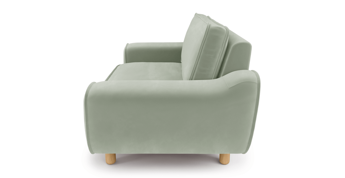 Klem Loveseat Silindir Ahşap Ayak - Kadife